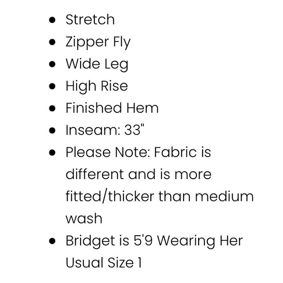 CJLA Holland Black Wide Leg Jeans NWT - Picture 7 of 7